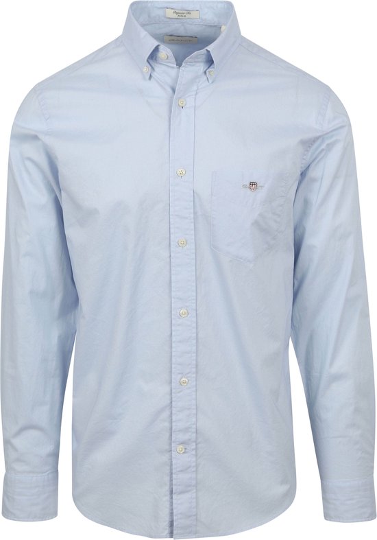 Gant - Chemise Casual Popeline Bleu Clair - Homme - Taille XXL - Coupe Regular