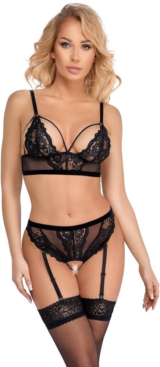 Goedkoopste Stijlvol Open Bralette Jarretel Set