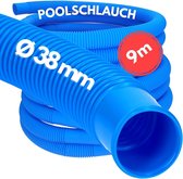 9 meter Amapool Basics zwembadslang 38mm, blauw I zwembadslang 38 mm I slang voor zwembadpomp I flexibele pompslang I Made in Germany I Chloorbestendig I Maatvast I Loopvlakbestendig