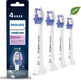 Philips Sonicare Optimal Sensitive - HX6054/10 - Têtes de brosse pour brosse à dents électrique - Wit - Lot de 4