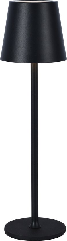 Ozocozy - Lampe de Table Rechargeable - 5200mAh - Sans Fil & Rechargeable - Intensité Variable - Batterie - Tactile - Décoration Intérieure - Salon - Chambre - Industriel - Zwart