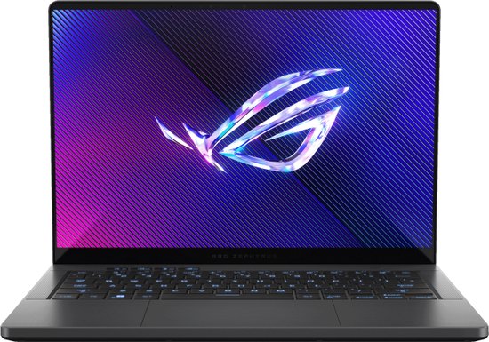 ROG Zephyrus G14 GA403UI-QS024W (2024) - Laptop - 14" WQHD - 120Hz - AMD Ryzen 9 8945HS - NVIDIA GeForce RTX 4070 - 32 GB LPDDR5X - 1 TB SSD - Windows 11 Home - tsb QWERTY US Internationaal - Grijs