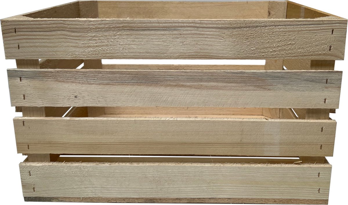 AMISHOUT Fruitkist van hout 50x40x30 cm Naturel
