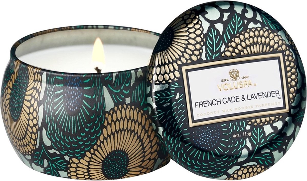 Voluspa Geurkaars Japonica Collection French Cade Lavender Mini Tin Candle 113gr Multi