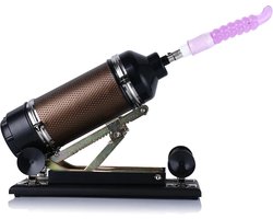 Auxfun Geribbelde Anale Dildo 18 cm – 3XLR Opzetstuk voor Basic Seksmachine – Roze