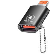 DrPhone SwiftLink V2 - Lightning naar USB 3.0 Adapter – PD20W – 10 Gbps – Fastcharging & Data overdracht – Zwart
