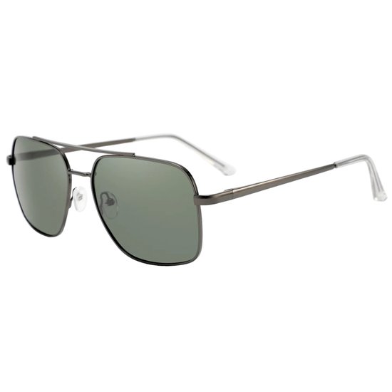 Fako Sunglasses® - Zonnebril Vierkant - Polariserend - Polarized Zonnebril - Heren Zonnebril - Dames Zonnebril - Model Stephan - Antraciet - Donkergroen van Fako Sunglasses® — afbeelding 3