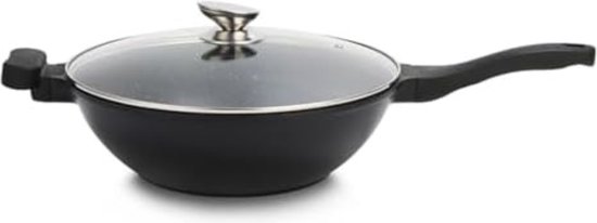 Cheffinger Wokpan wok-pan XL 32 cm met Deksel Inductie Nieuw