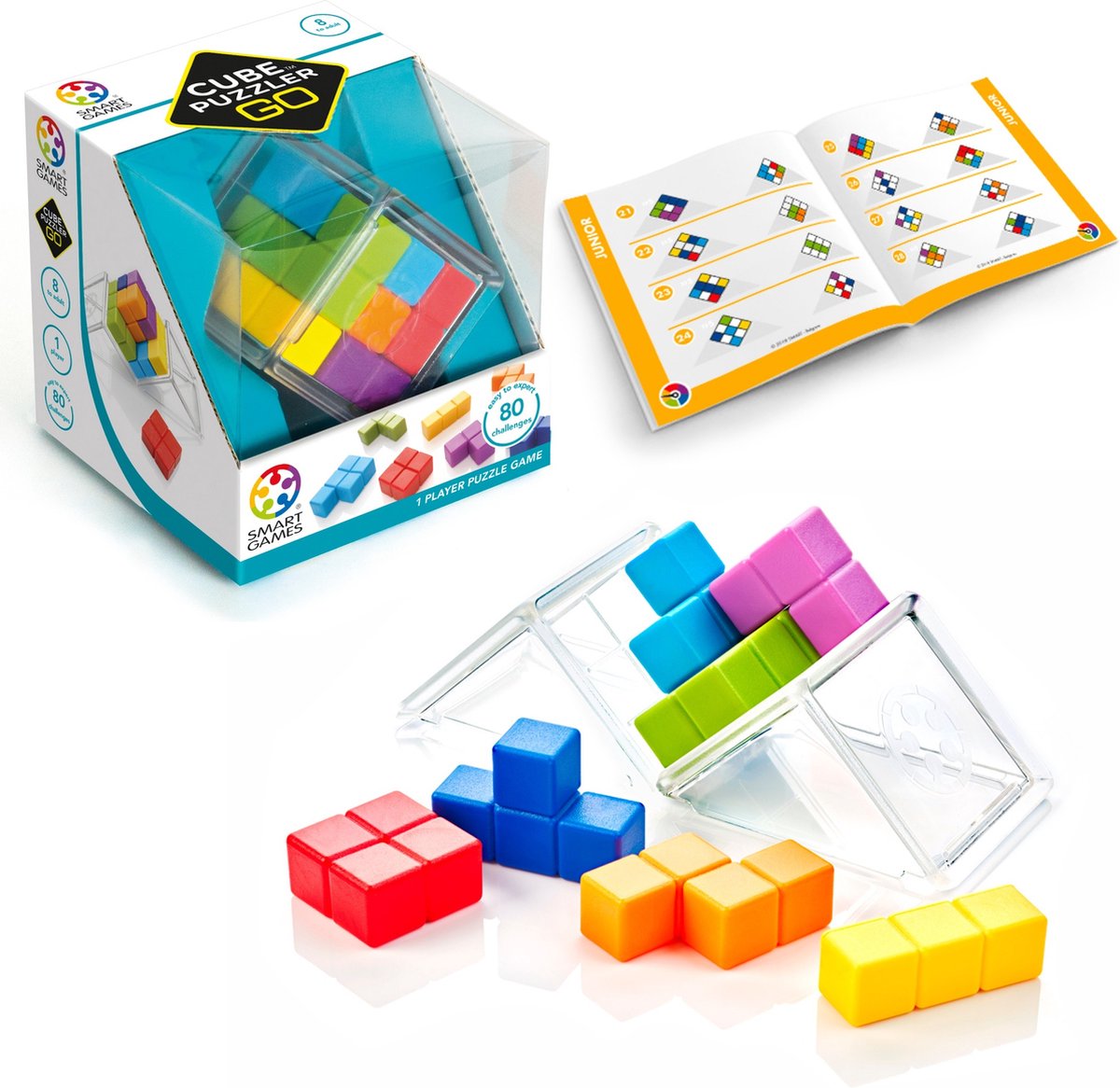 SmartGames Cube Puzzler Go - 3D Logisch Denkspel - 80 Educatieve Kubus Uitdagingen - IQ Breinbreker & Compact Reisspel - Vanaf 8 Jaar — afbeelding 12