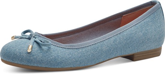 MARCO TOZZI MT Vegan, Soft Lining + Feel Me - insole Dames Ballerina's - LIGHT BLUE JEANS - Maat 40