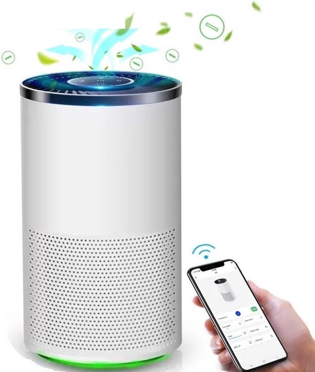 Luchtreiniger met HEPA filter - zuiver oppervlakte 30m² - met app bedienbaar