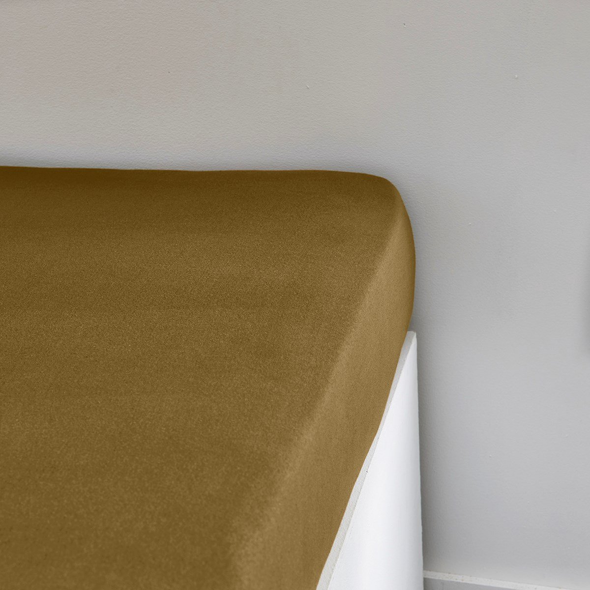 Hoeslaken van jersey voor twee personen Essential - Brons - 160x200 cm