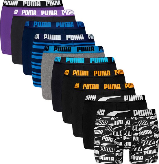PUMA everyday 10P boxers logo & stripe mix multi