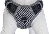 Beeztees Safety Gear Parinca Premium Y-Harness - Harnais pour chien - LED - Nylon - Zwart - 81 cm x 25 mm