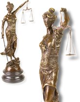 Vrouwe Justitia - Bronzen beeld - Romeinse Godin van Rechtvaardigheid - Brons Sculptuur - Mythologie Beelden - Justitie Rechter Advocaten Politie - Standbeeld Kunst - 18x15x45