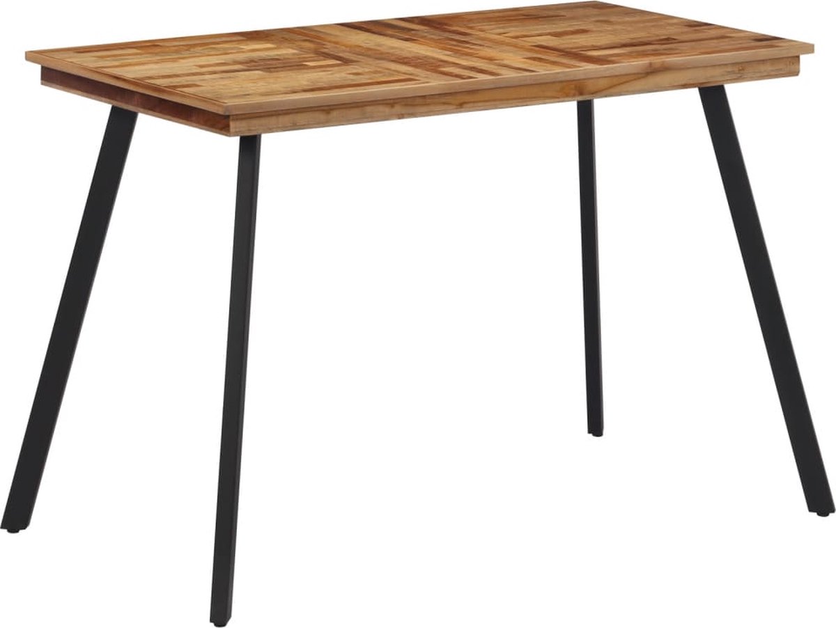 vidaXL Eettafel - 120x62x76 - cm - massief - teakhout Bruin