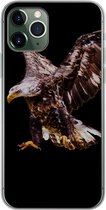 Geschikt voor iPhone 11 Pro hoesje - Adelaar - Vogel - Veren - Siliconen Telefoonhoesje