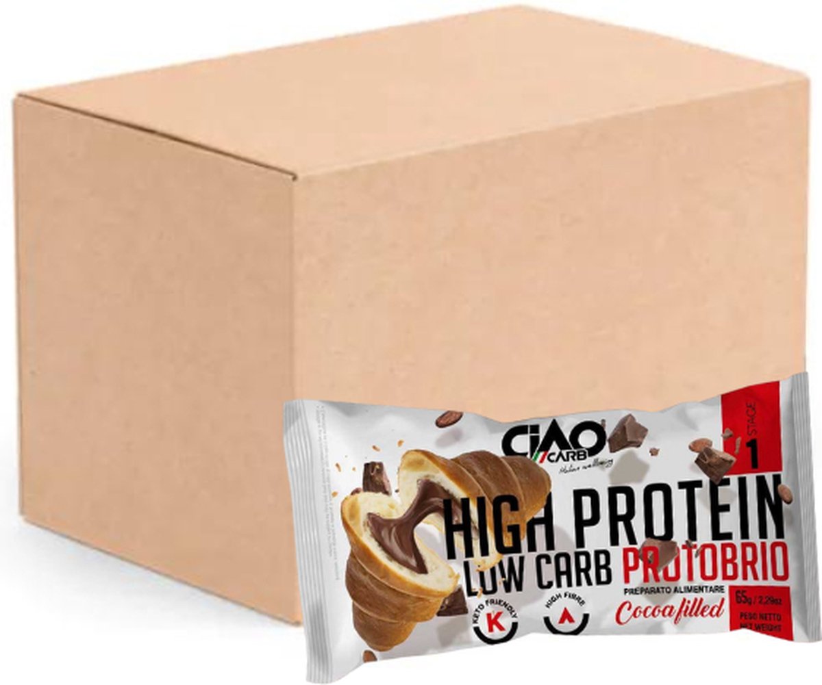 Goedkoopste CiaoCarb | Protobrio Croissant | Chocolade Creme | 20 stuks | 20 x 65 gram