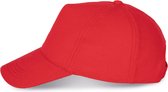 Casquette K-up en coton épais - 5 panneaux KP162 - Rouge - Taille unique