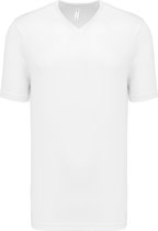 SportSportshirt Unisex XS Proact V-hals Korte mouw White 100% Polyester