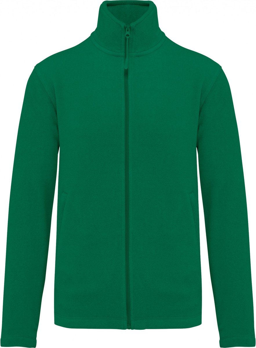 Kariban Microfleece met rits heren K911 Kelly Groen