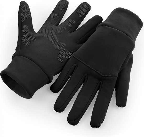 Handschoenen Unisex S/M Beechfield Black 93% Polyester, 7% Elasthan