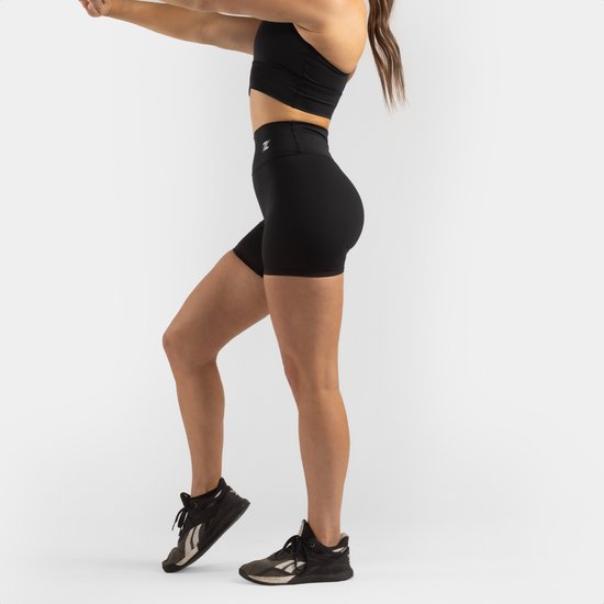 ZEUZ Korte Sport Legging Dames High Waist - Sportkleding & Sportlegging Squat Proof voor Fitness & Crossfit - Hardloopbroek, Yoga Broek - 70% Nylon & 30% Elastaan - Zwart - Maat M van Merkloos — afbeelding 2