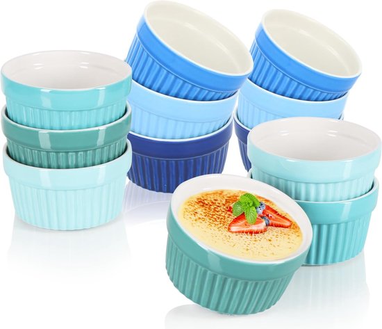 Set Di 6 Pirottini In Ceramica Boho Style - 175 Ml Per Crème Brûlée, Soufflé E Dessert - Foto 10