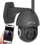 Gologi Superior Outdoorcamera - Buiten camera met nachtzicht - Beveiligingscamera met Kabel - Security camera - 3MP - Met wifi en app - Zwart