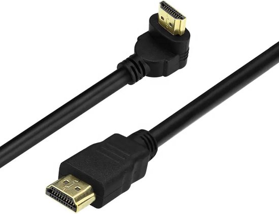 Qost Qost - HDMI Kabel 90 Graden - Male to Male - 4K 60 Hz - 2.0 HDMI Versie ...