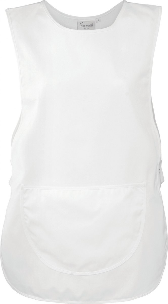 Schort/Tuniek/Werkblouse Unisex L Premier White 65% Polyester, 35% Katoen