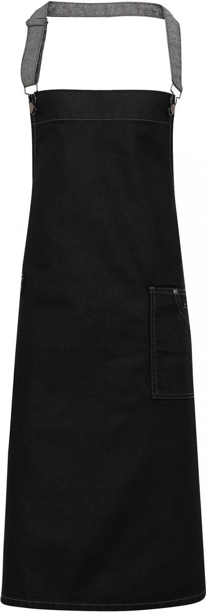 Schort/Tuniek/Werkblouse Unisex One Size Premier Black Denim 100% Katoen