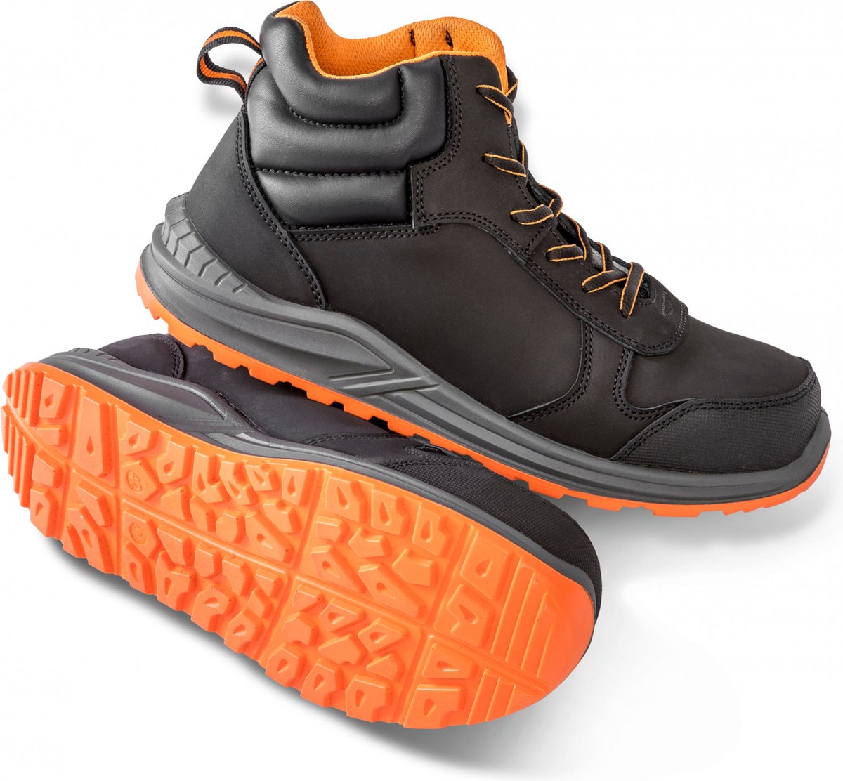 Veiligheidsschoenen Heren 45 EU (11 UK) Result Black / Grey / Orange % Leer, % Polyurethaan (PU)