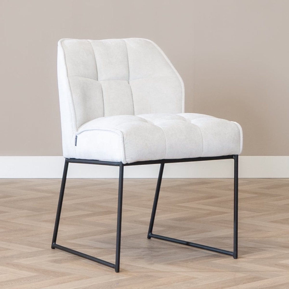 Bronx71® Scandinavische eetkamerstoel Jelle off white - stoel
