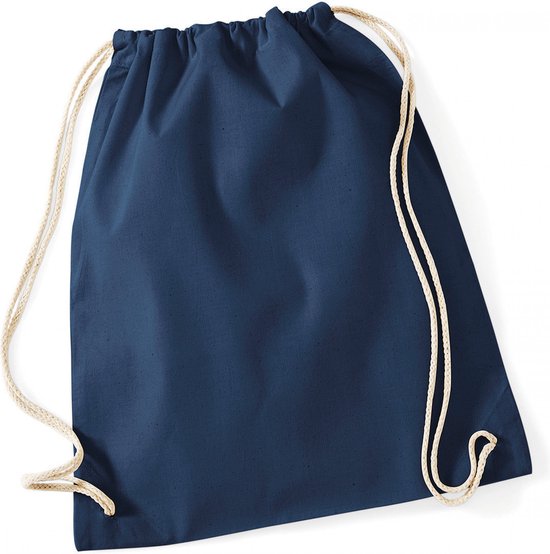 Sac de sport en Cotton Westford Mill WM110 - Bleu marine - 37 x 46 cm