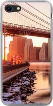 Geschikt voor iPhone SE 2020 hoesje - New York - Brooklyn - Bridge - Siliconen Telefoonhoesje