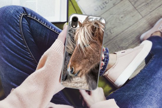 Coque iPhone XR - Paarden - Nature - Macro - Coque de téléphone en Siliconen