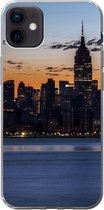 Geschikt voor iPhone 12 mini hoesje - New York - Skyline - Amerika - Siliconen Telefoonhoesje