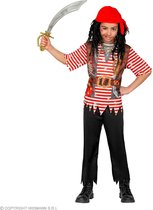 Widmann - Piraat & Viking Kostuum - Piraat Nooitgedacht Zonder Schat Kind - Jongen - Rood, Zwart - Maat 158 - Carnavalskleding - Verkleedkleding