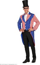 Widmann - Landen Thema Kostuum - Mister Stars En Stripes USA Slipjas Man - Blauw, Rood - Large - Carnavalskleding - Verkleedkleding