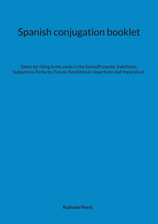 Spanish conjugation booklet - cover
