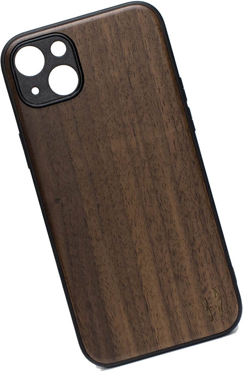 Houten hoesje iPhone 15 plus - Notenhout