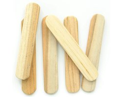 10x Houten Spateltjes voor Aanbrengen Crème, Zalf of Butter - Smeerspatels - Teak