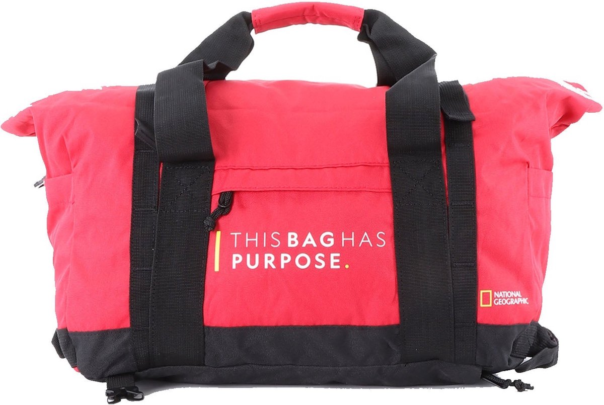National Geographic Opvouwbare Reistas / Sporttas - 26 Liter (Small) - Vegan - Pathway - Rood - Rood