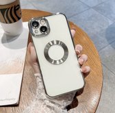 iPhone 14 pro max hoesje met camera protector zilver