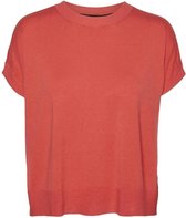 Vero Moda Trui Vmnalina Ss Loose O-neck Pullover L 10308643 Cayenne Dames Maat - XL