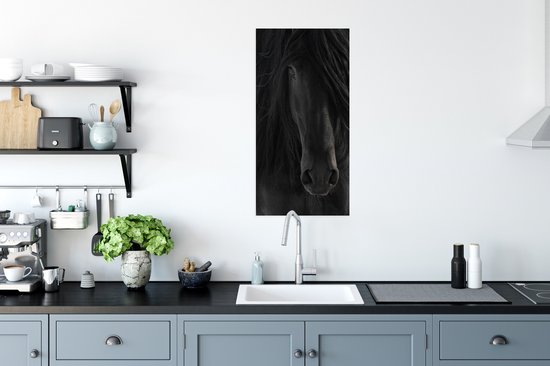 Affiche Cheval - Frison - Portrait - 40x80 cm