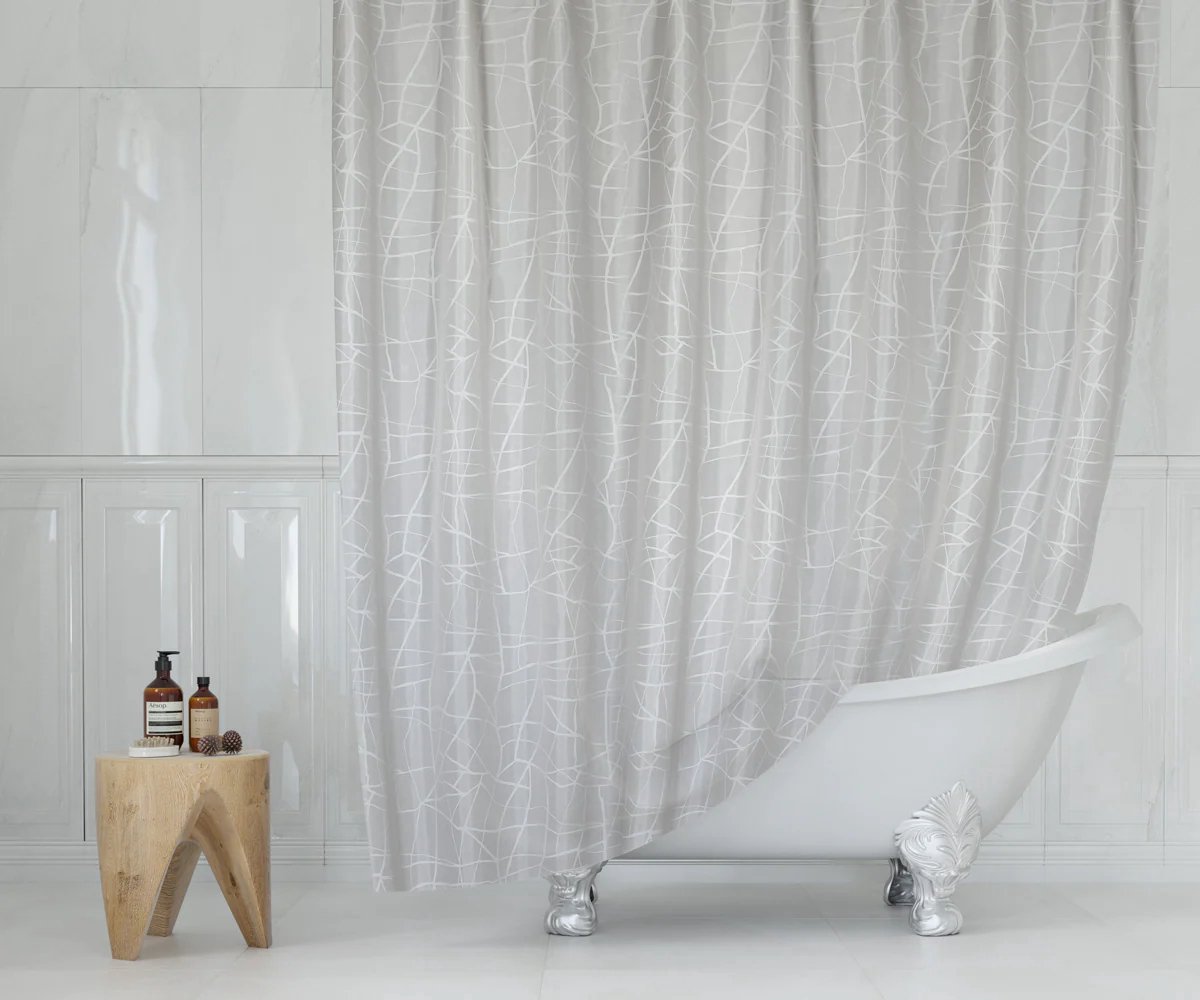 Casabueno Douchegordijn Anti Schimmel – Marmer - Inclusief ringen – Waterdicht - Polyester - Douchegordijn 120x200 cm