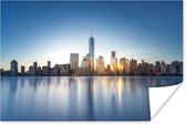 Skyline NYC vanaf het water Poster 180x120 cm - Foto print op Poster (wanddecoratie woonkamer / slaapkamer) / Amerikaanse steden Poster XXL / Groot formaat!