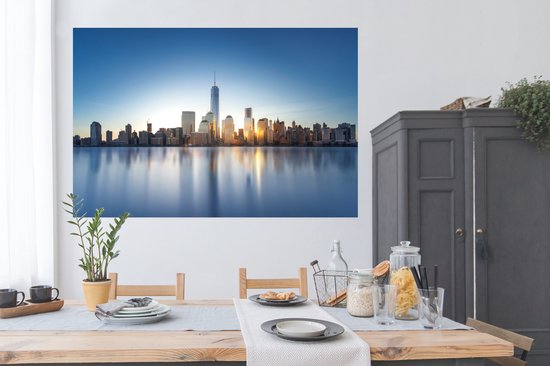 Skyline NYC from the water Poster 150x75 cm - Tirage photo sur Poster (décoration murale salon / chambre) / Poster Villes